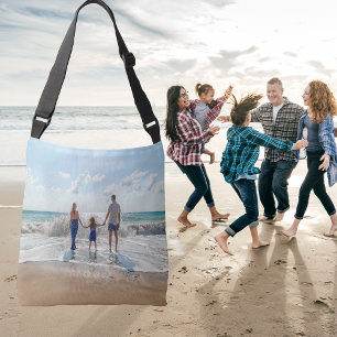 Familienurlaub Foto Sommerstrand Kreuzfahrt Tragetaschen Mit Langen Trägern