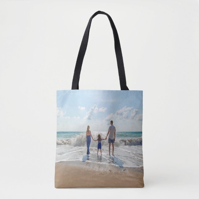Familienurlaub Foto Sommerstrand Tasche (Vorderseite)