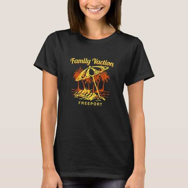 Familienurlaub Freeport Keepake Texas Remembranc T-Shirt (Vorderseite)