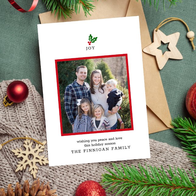 Familienurlaub Frohe Weihnachten Joy Foto-Karte (Von Creator hochgeladen)