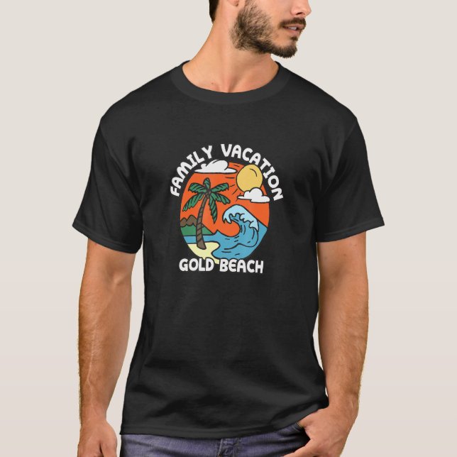 Familienurlaub Gold Beach Oregon Beach Bum T-Shirt (Vorderseite)