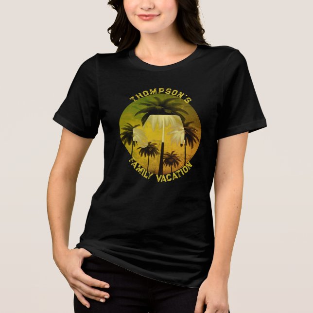 Familienurlaub Grafik T - Shirt Tri-Blend-Shirt (Vorderseite)