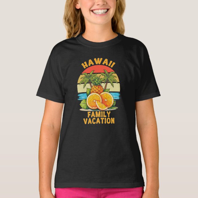 Familienurlaub Hawaii T-Shirt (Vorderseite)