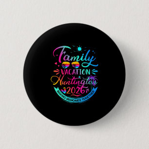 Familienurlaub Huntington 2026 Palmbaum-Geschenk Button
