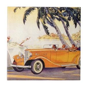 Familienurlaub im Oldtimer-Cabrio Fliese
