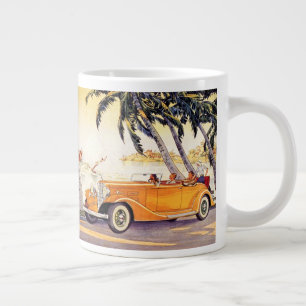 Familienurlaub im Oldtimer-Cabrio Jumbo-Tasse