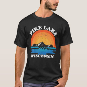 Familienurlaub im Retro-Stil Wisconsin Pike Lake T-Shirt