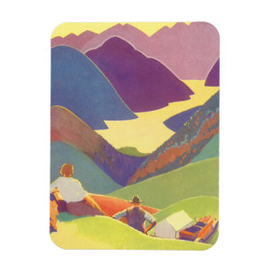Familienurlaub in alten Zeiten, Picknick in den Be Magnet