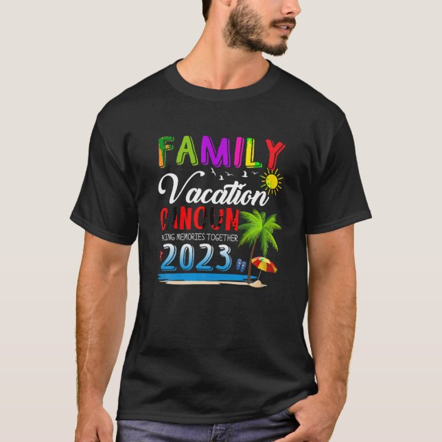 Familienurlaub in Cancun Mexiko Erinnerungen spiel T-Shirt (Vorderseite)