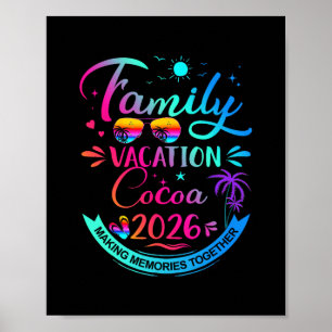 Familienurlaub Kakao 2026 Palmbaum Geschenk Poster