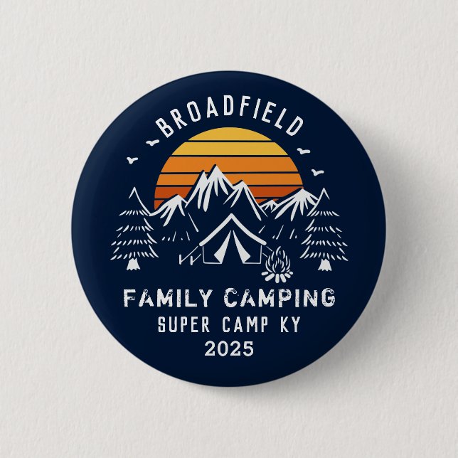 Familienurlaub Matching Camping Custom Button (Vorderseite)