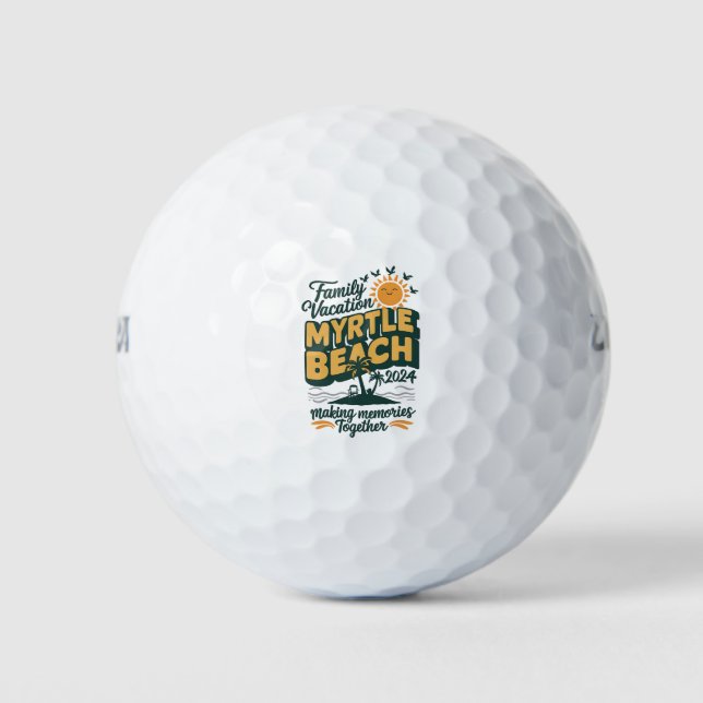 Familienurlaub Myrtle Beach 2024 Erinnerungen mach Golfball (Vorderseite)