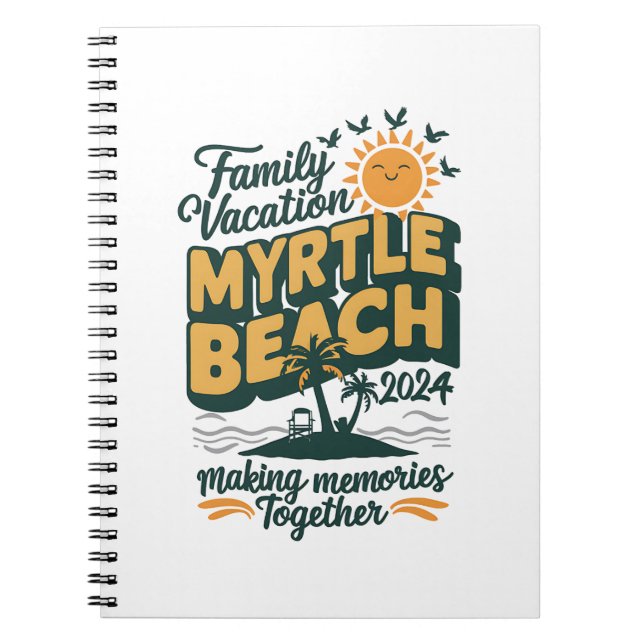 Familienurlaub Myrtle Beach 2024 Erinnerungen mach Notizblock (Vorderseite)