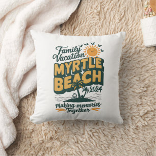 Familienurlaub Myrtle Beach 2024 Erinnerungen scha Kissen