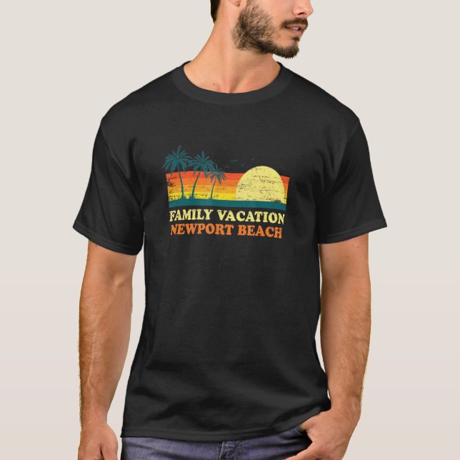 Familienurlaub Newport Beach Amerika Kalifornien T-Shirt (Vorderseite)