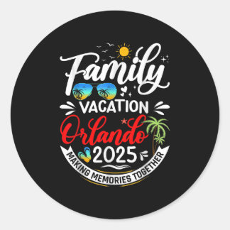 Familienurlaub Orlando 2025 Beach Sommerurlaub Runder Aufkleber