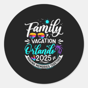 Familienurlaub Orlando 2025 Strand Sommerferien Runder Aufkleber