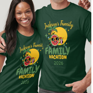 Familienurlaub personalisierter Name passend  T-Shirt