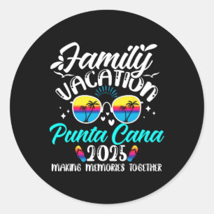 Familienurlaub Punta Cana 2025 Erinnerungen Schaff Runder Aufkleber
