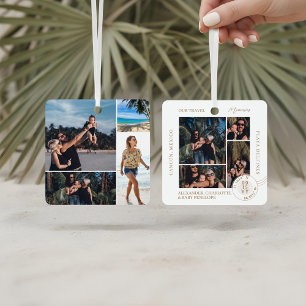 Familienurlaub Reiseerinnerungen Fotocollage Ornament Aus Metall