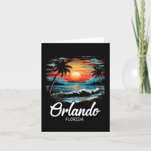 Familienurlaub Retro Sonnenuntergang Florida Orlan Karte