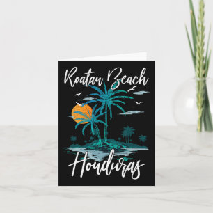 Familienurlaub Retro-Sonnenuntergang Honduras Roat Karte