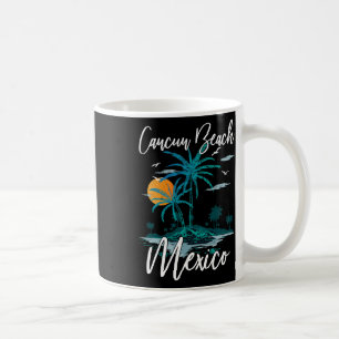 Familienurlaub Retro Sonnenuntergang Mexiko Cancun Kaffeetasse
