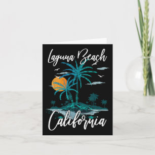 Familienurlaub Retro Sunset California Laguna Bea Karte