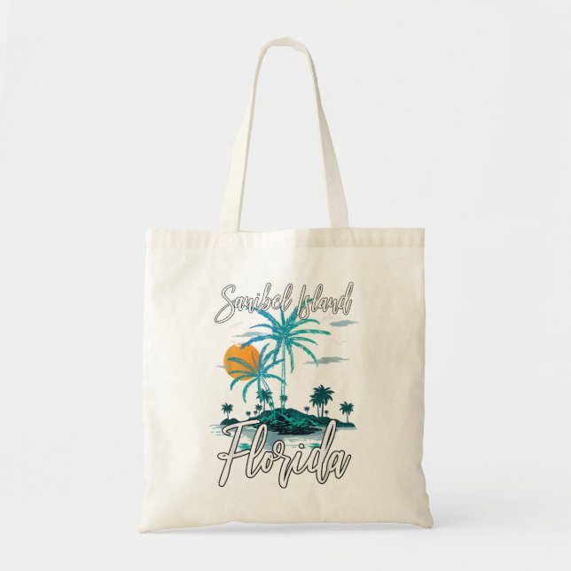 Familienurlaub Retro Sunset Florida Sanibel Islan Tragetasche (Vorne)