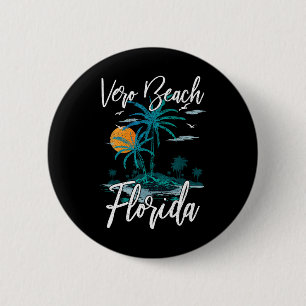Familienurlaub Retro Sunset Florida Vero Beach Button