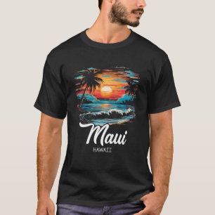 Familienurlaub Retro Sunset Hawaii Maui Shirt & T