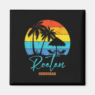 Familienurlaub Roatan Honduras Strandurlaub Matte Magnet