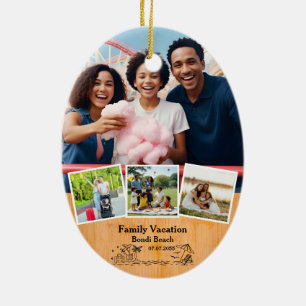 Familienurlaub Sake & Custom 4 Fotorahmen Keramik Ornament