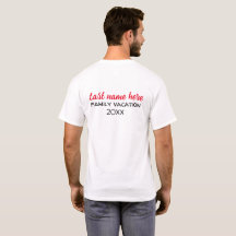 Familienurlaub Schwarz und Rot T - Shirt Männer
