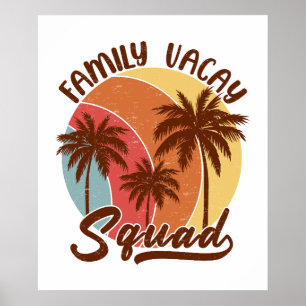 Familienurlaub Squad Vintag SommerFamilienurlaub Poster
