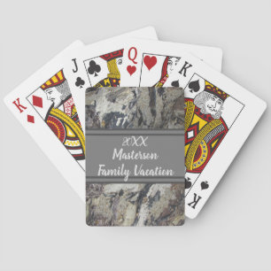 Familienurlaub Strand Abstraktes Muster Driftwood Spielkarten