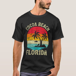 Familienurlaub Vintag Retro Florida Cocoa Strand T-Shirt
