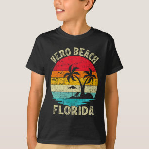 Familienurlaub Vintag Retro Florida Vero Strand T-Shirt