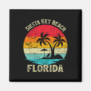 Familienurlaub Vintage Retro Florida Siesta Key B Magnet