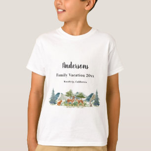 Familienurlaub Waldtiere Hirsche Junge T-Shirt