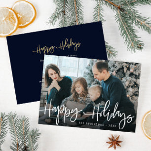 Familienurlaub Weihnachtskarte Feiertagskarte