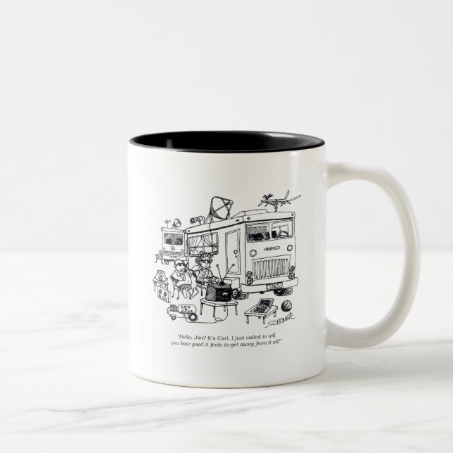 Familienurlaub Zweifarbige Tasse (Rechts)