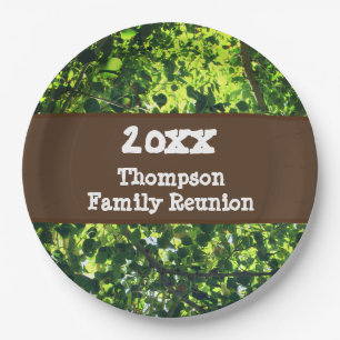 Familienveranstaltung Wiedersehen Picnic Green Tre Pappteller