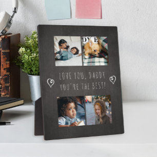 Familienvorlagenfotos Vatertag Andenken Fotoplatte