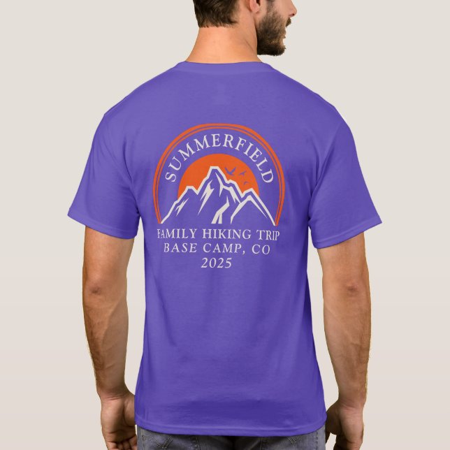 Familienwanderung Matching Bergsee-Zauber T-Shirt (Rückseite)