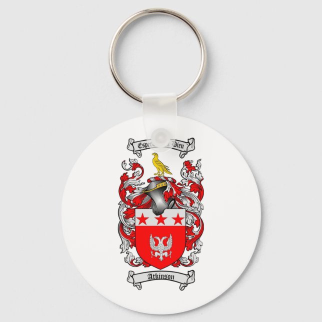 FAMILIENWAPPEN ATKINSON - WALDBUCH VON ATKINSON SCHLÜSSELANHÄNGER (Vorderseite)