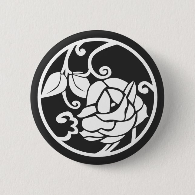 [Familienwappen] Blume Button (Vorderseite)