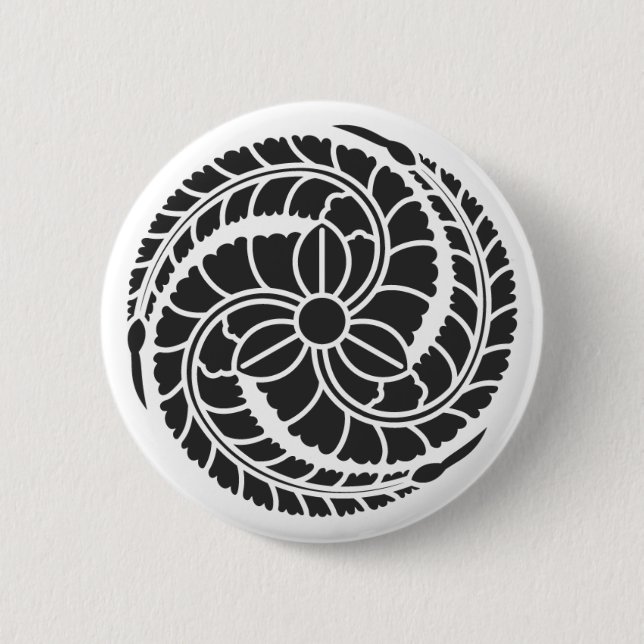 [Familienwappen] Blume Button (Vorderseite)