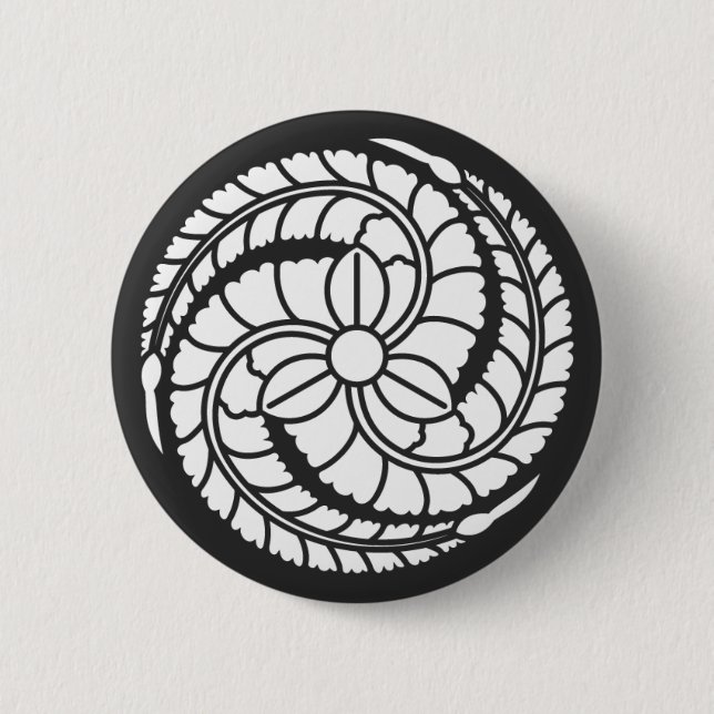 [Familienwappen] Blume Button (Vorderseite)