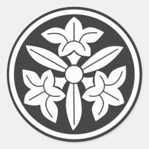 [Familienwappen] Blume Runder Aufkleber